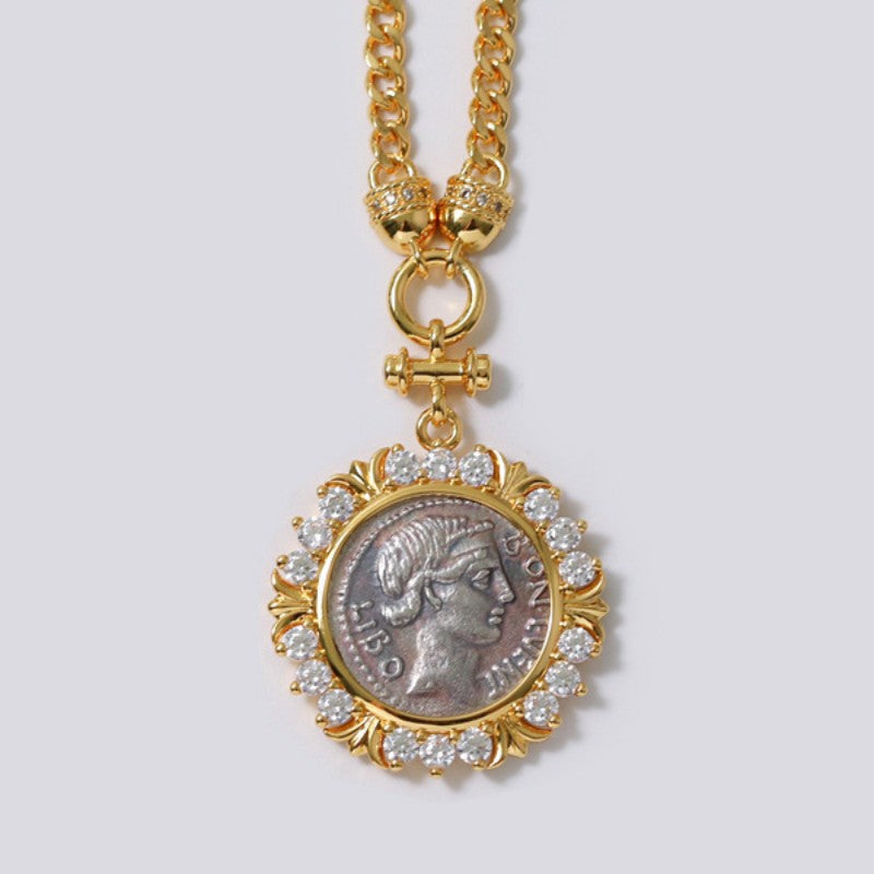 AYONG Turkish Gold Coin Pendant 18k Gold Plated Dubai Middle East Round  Necklace Pendants Bridal Wedding Religious Jewelry Gift - AliExpress